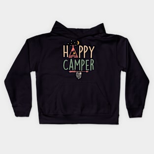 Happy Camper Camping Funny Gift Men Women Kids Hoodie